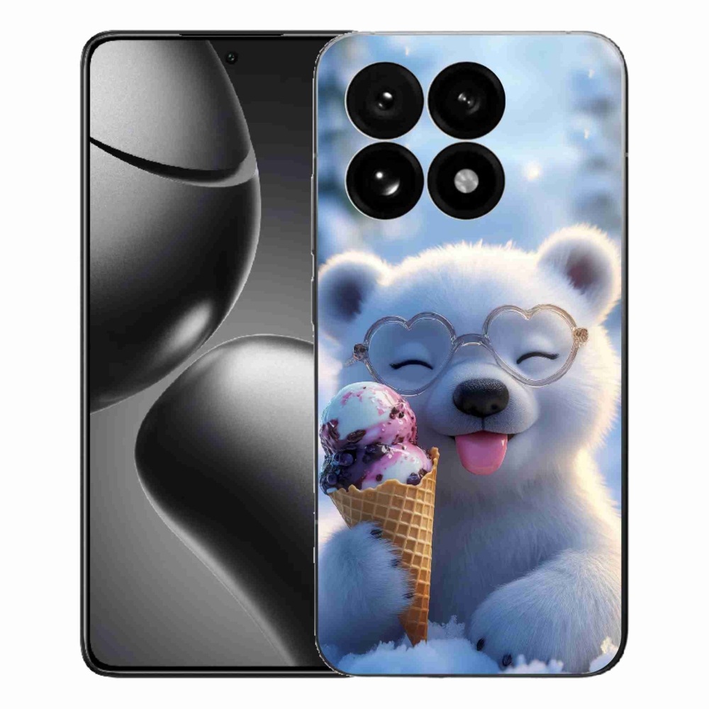 Gél borító mmCase a Xiaomi 15T-hez - mackó fagylalttal