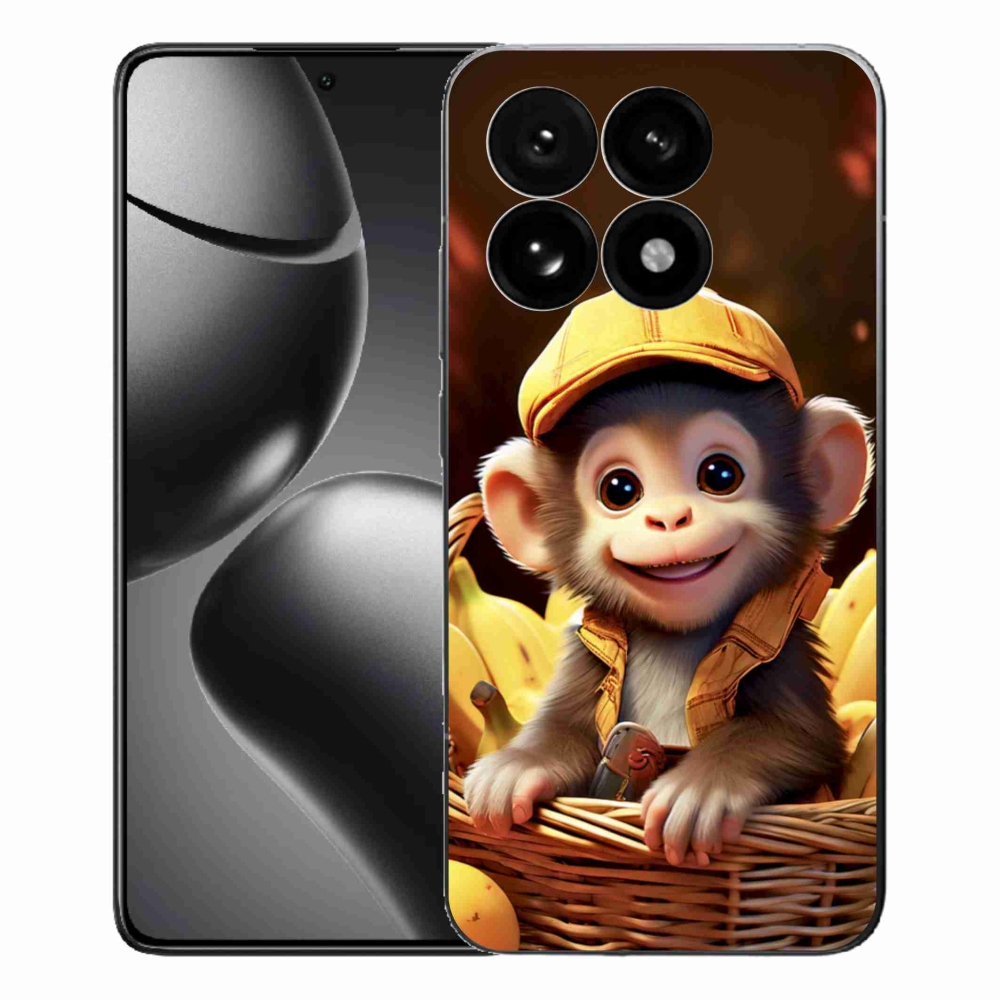 Zselés borítás mmCase a Xiaomi 15T-hez - majom a kosárban