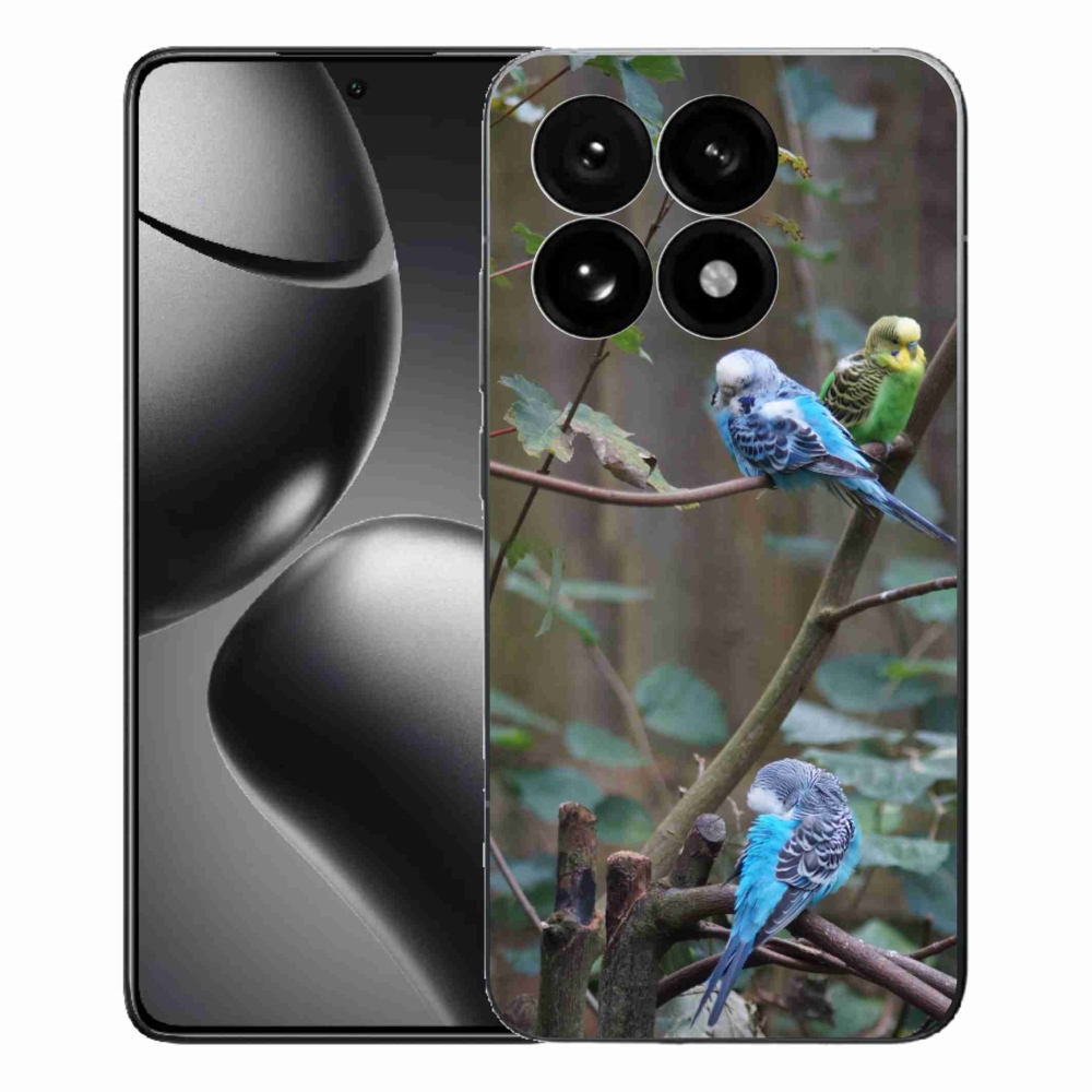 Gél borító mmCase a Xiaomi 15T-hez - papagájok az ágon