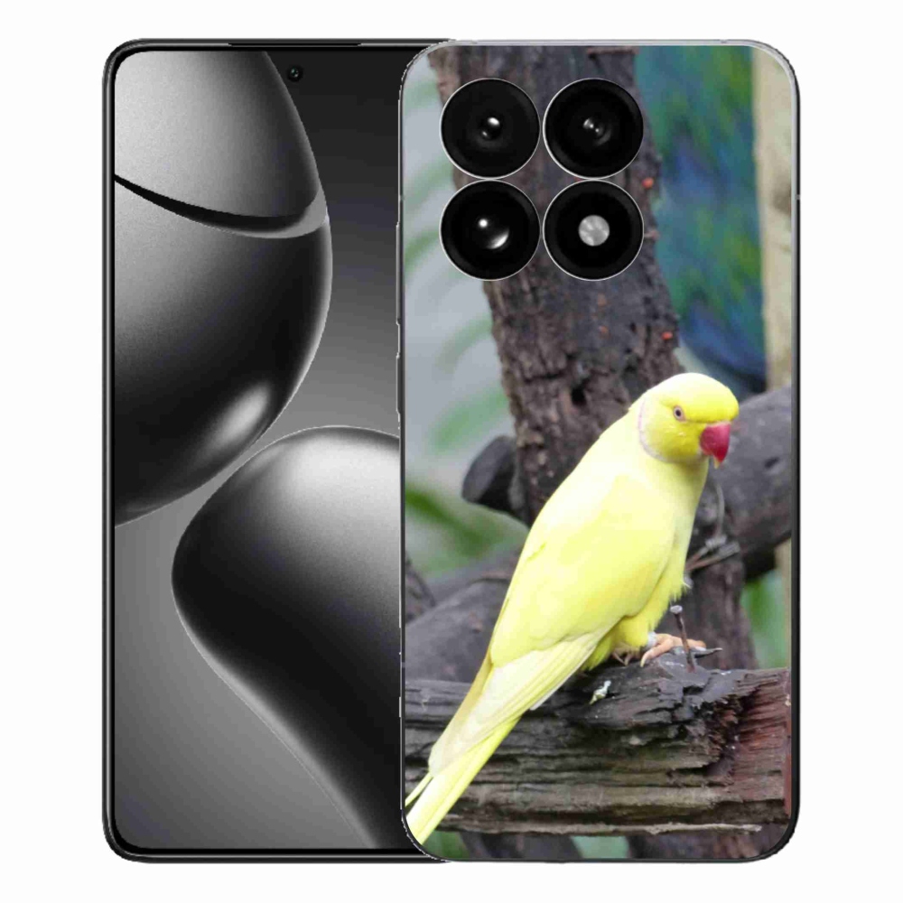 Gél borítás mmCase a Xiaomi 15T-hez - papagáj alexander sárga