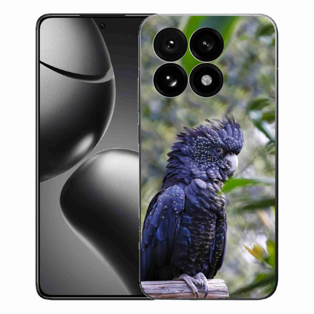 Gél borítás mmCase a Xiaomi 15T-hez - papagáj kakadu fekete