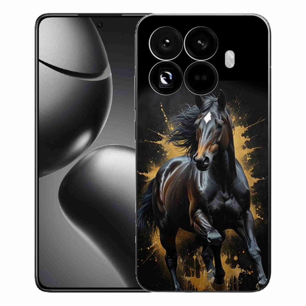 Gél borítás mmCase a Xiaomi 15T Pro számára - elegáns fekete ménes