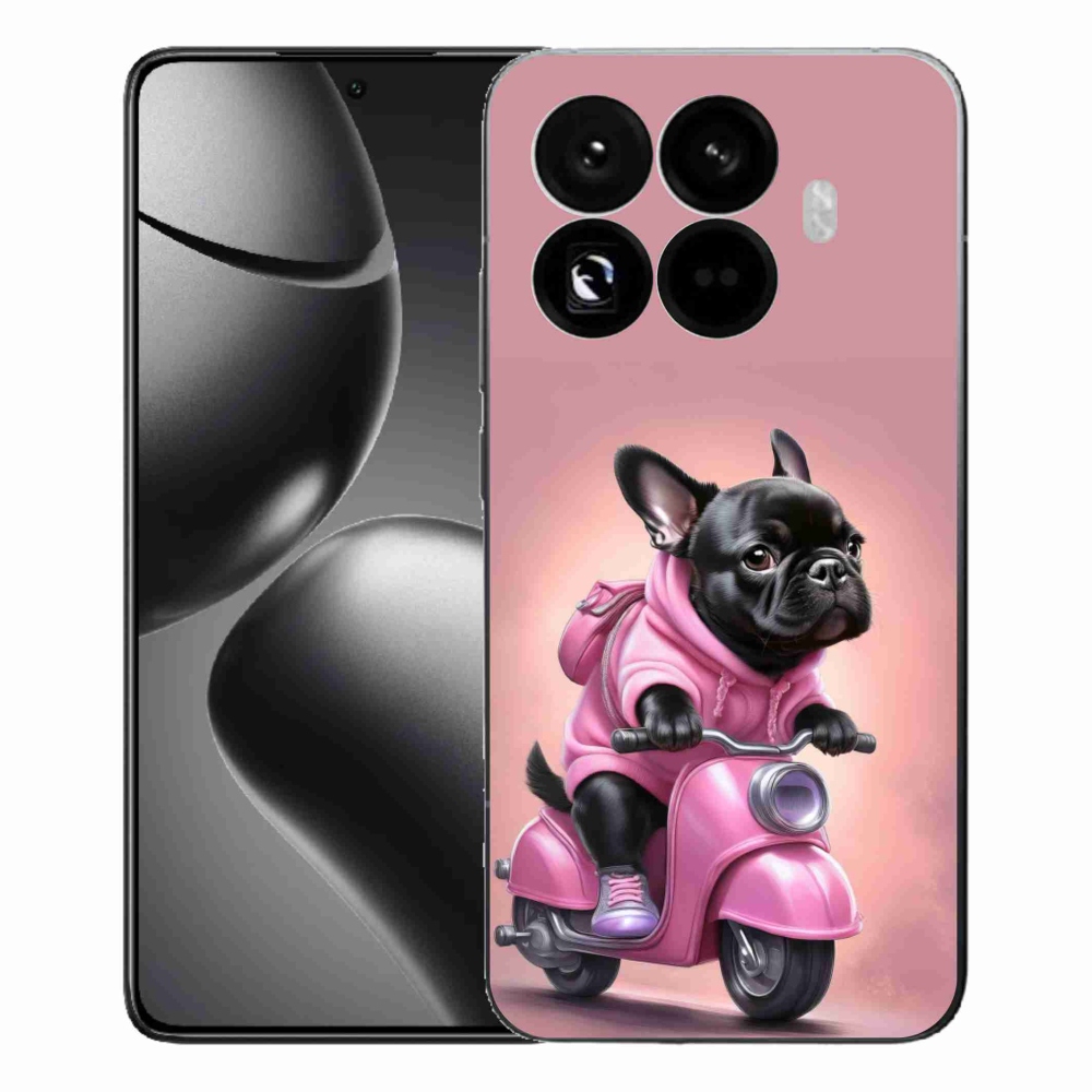 Gél borítás mmCase a Xiaomi 15T Pro számára - Francia bulldog egy robogón