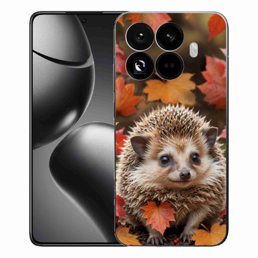 Gél borító mmCase a Xiaomi 15T Pro számára - sün a levelekben