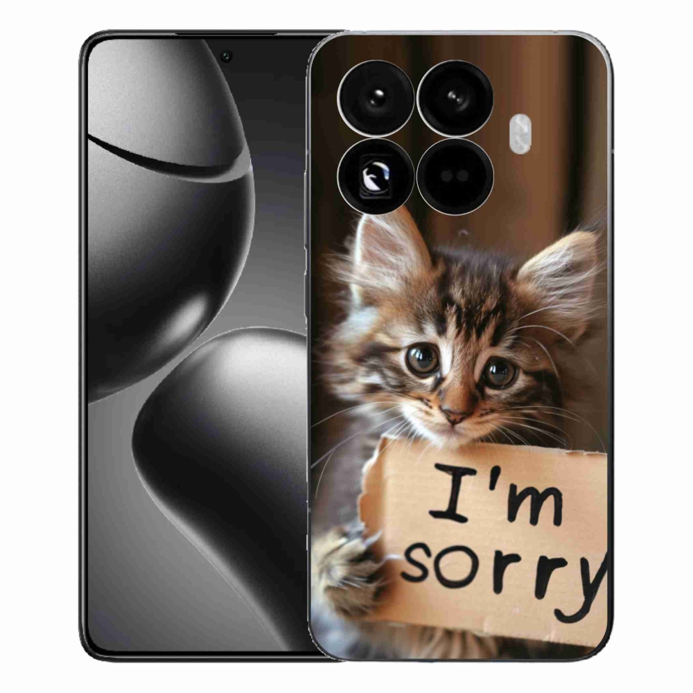Gél borítás mmCase a Xiaomi 15T Pro számára - macska bocsánatkérése