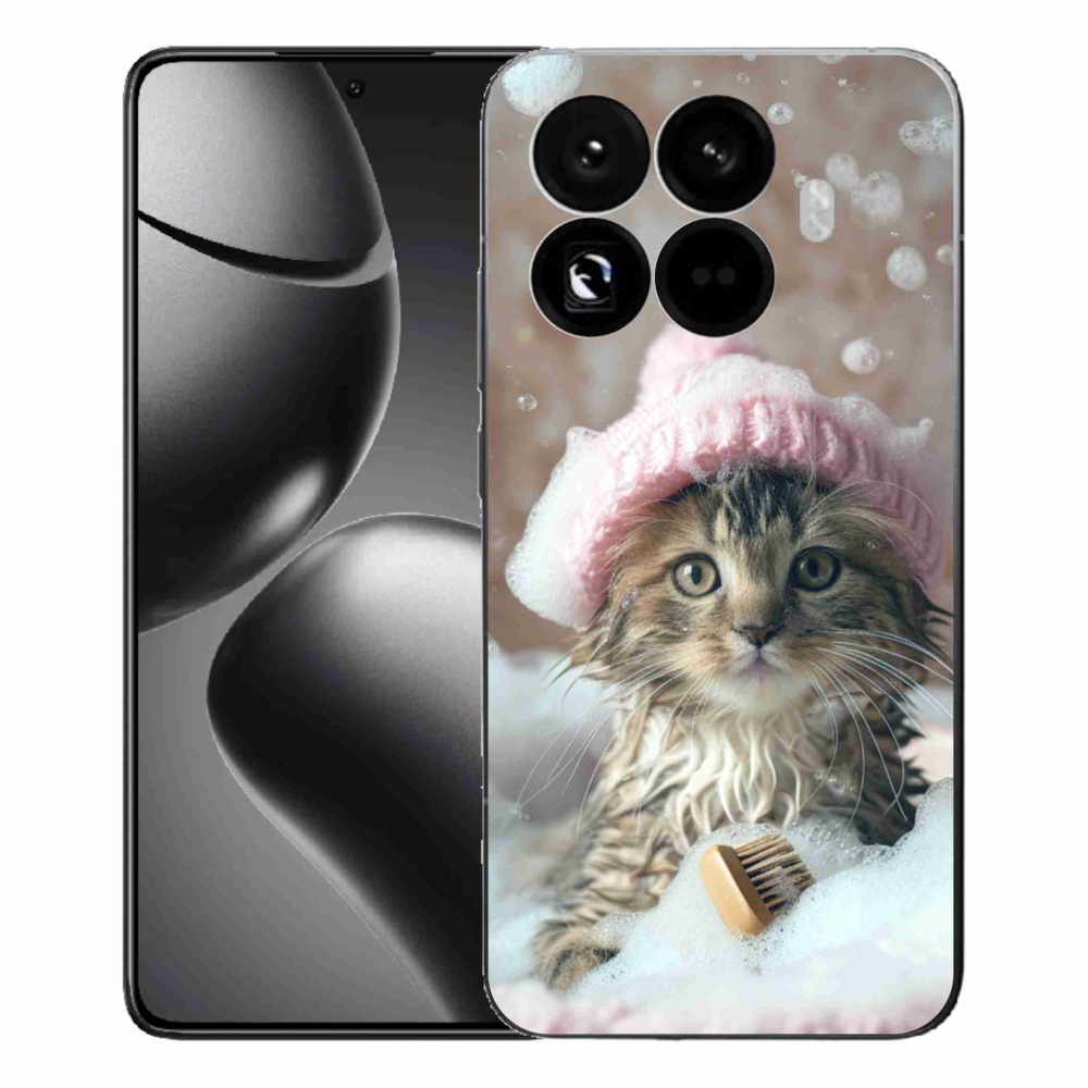 Gélburkolat mmCase a Xiaomi 15T Pro számára - cica és fürdőkád