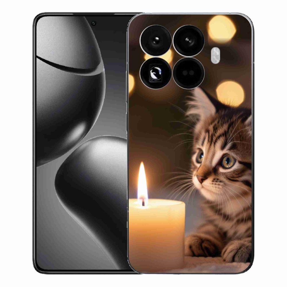 Gél borítás mmCase a Xiaomi 15T Pro számára - cica és gyertya