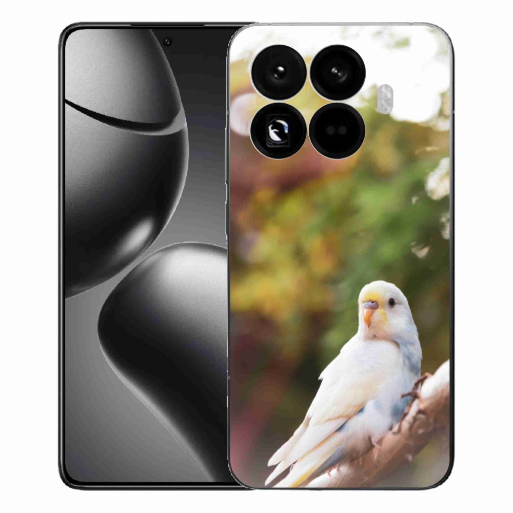 Gél borítás mmCase a Xiaomi 15T Pro számára - papagáj andulka fehér