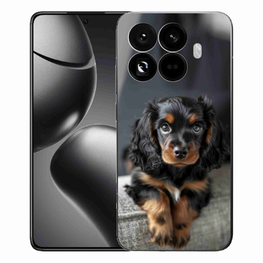 Gél borítás mmCase a Xiaomi 15T Pro számára - aranyos hosszú szőrű tacskó