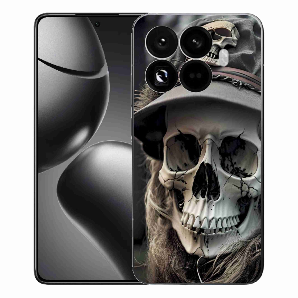 Zselés borítás mmCase a Xiaomi 15T Pro számára - sötét koponya
