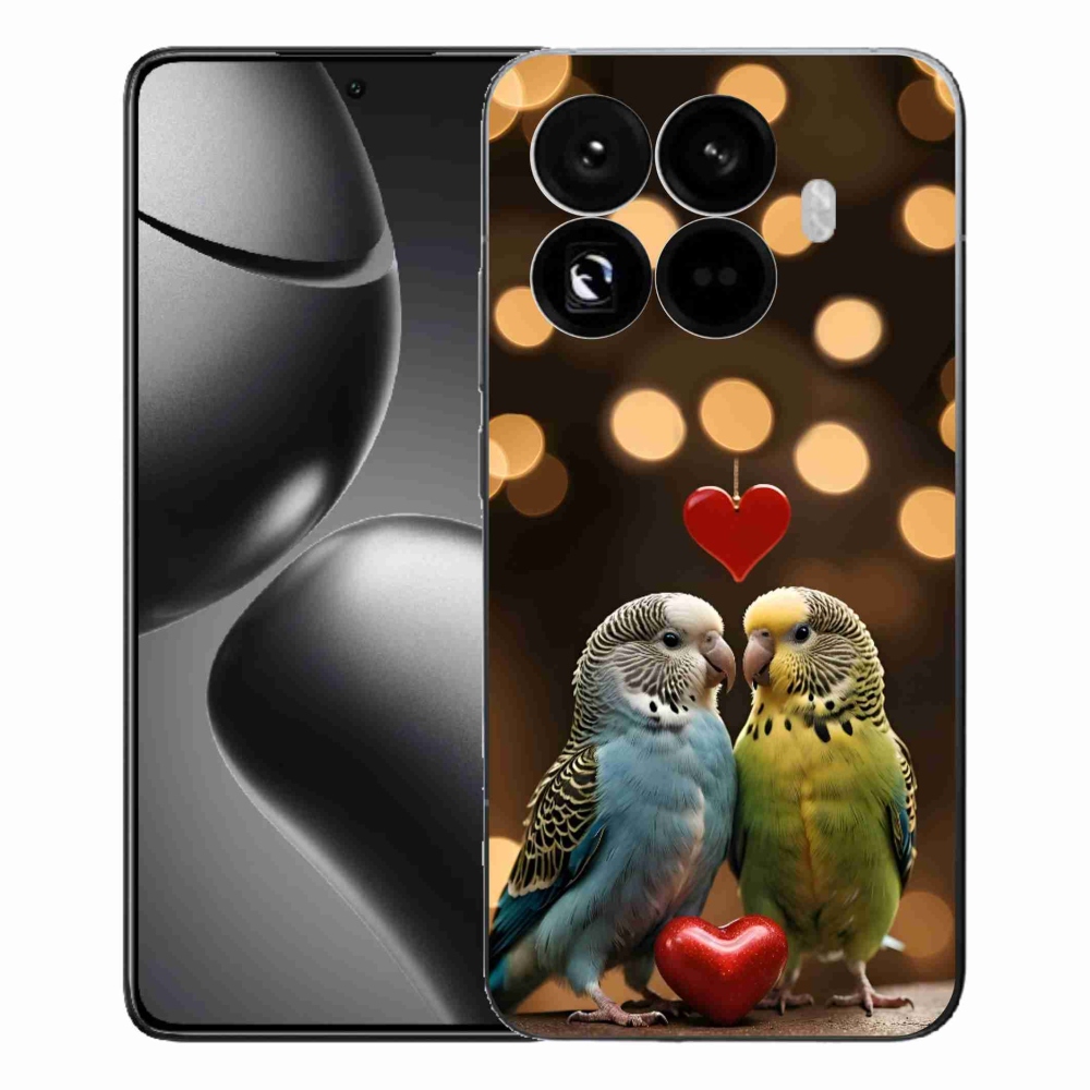 Gél borítás mmCase a Xiaomi 15T Pro számára - szerelmes papagájok