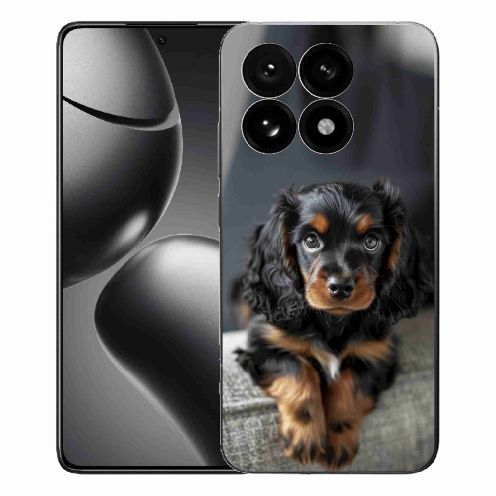 Gél borítás mmCase a Xiaomi 15T-hez - aranyos hosszú szőrű tacskó