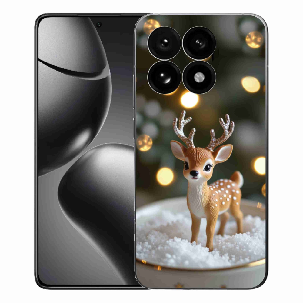 Gél borító mmCase a Xiaomi 15T-hez - aranyos karácsonyi szarvasok