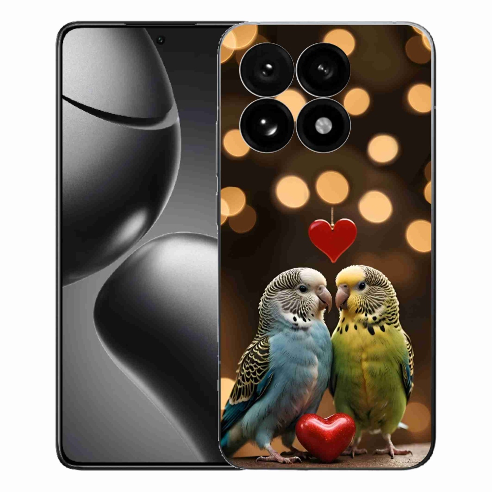 Gél borítás mmCase a Xiaomi 15T-hez - szerelmes papagájok