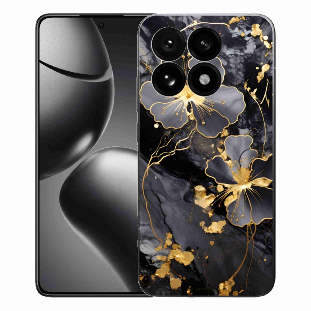 Gél borító mmCase a Xiaomi 15T-hez - arany virágok