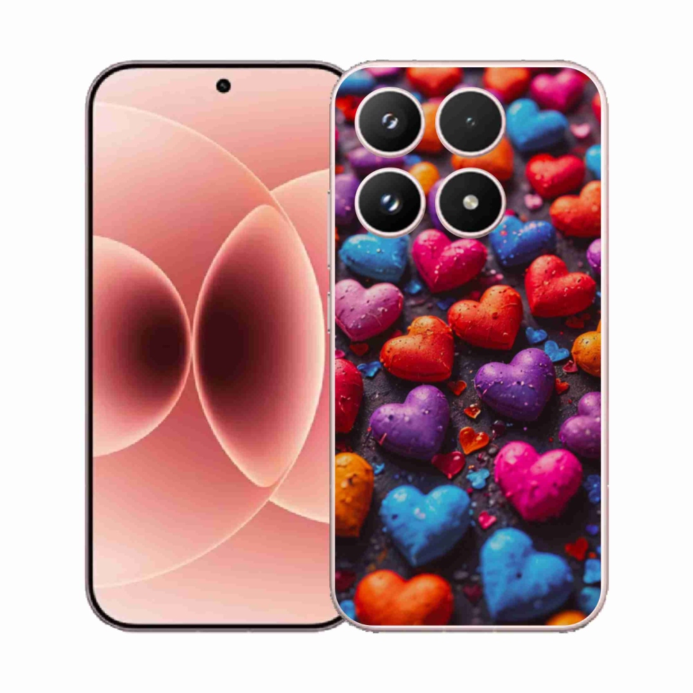 Gél borító mmCase a Xiaomi 17 - színes szívhez