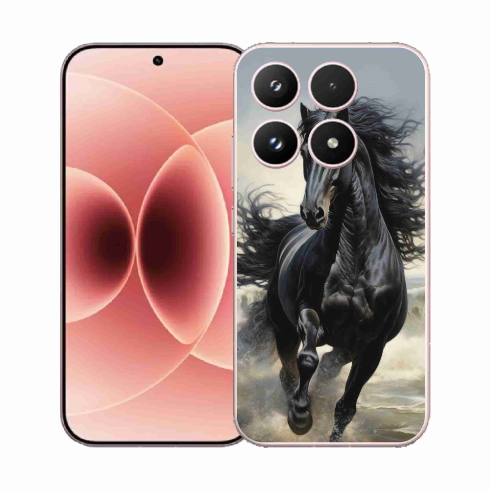 Gél borítás mmCase a Xiaomi 17 - futó fekete lóhoz