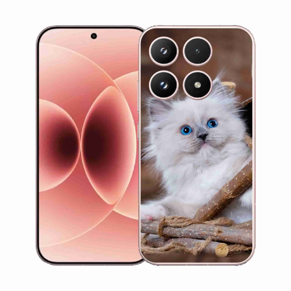 Gél borítás mmCase a Xiaomi 17-hez - fehér cica