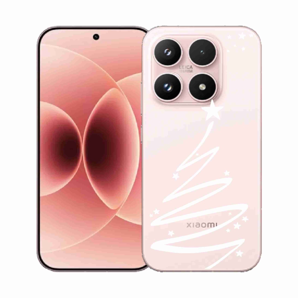 Gél borító mmCase a Xiaomi 17-hez - fehér fa átlátszó háttéren