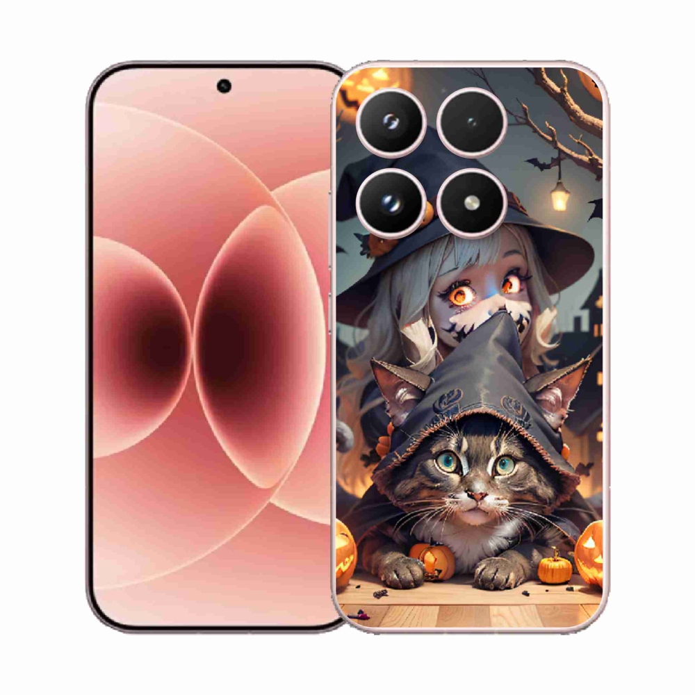 Gél borító mmCase a Xiaomi 17-hez - boszorkány macskával