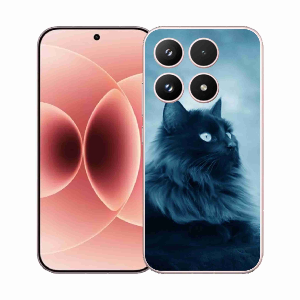 Gél borítás mmCase a Xiaomi 17 - fekete macska 1