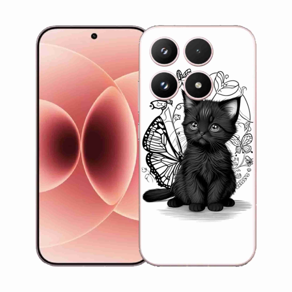 Gél borítás mmCase a Xiaomi 17-hez - fekete cica