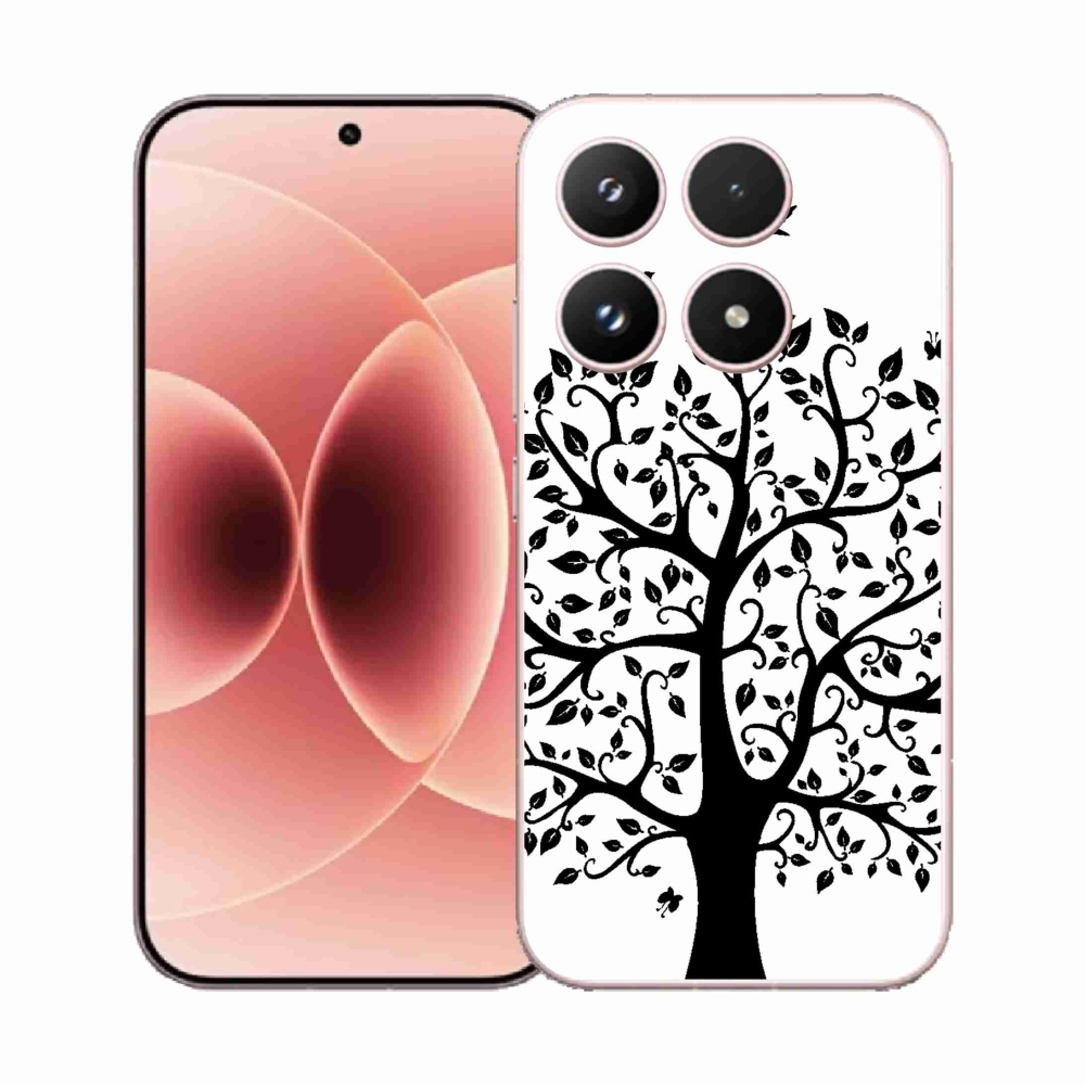 Gél borítás mmCase a Xiaomi 17 - fekete-fehér fa számára