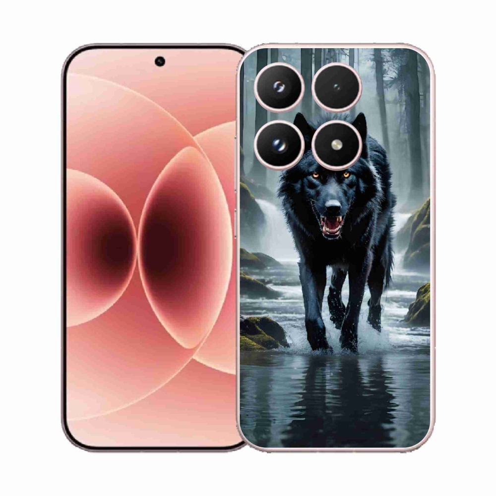 Gél borítás mmCase a Xiaomi 17-hez - fekete farkas