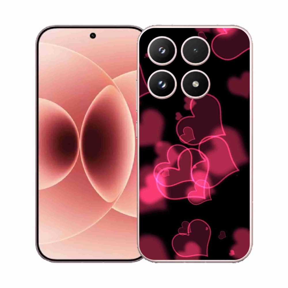 Gél borító mmCase a Xiaomi 17 - piros szívek számára