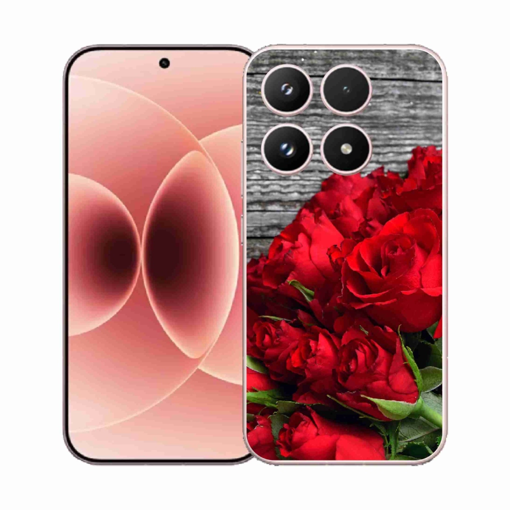 Gél borítás mmCase a Xiaomi 17-hez - piros rózsa