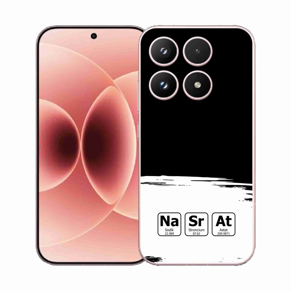 Gél borító mmCase a Xiaomi 17 - kémiai elemek fehér és fekete háttérrel