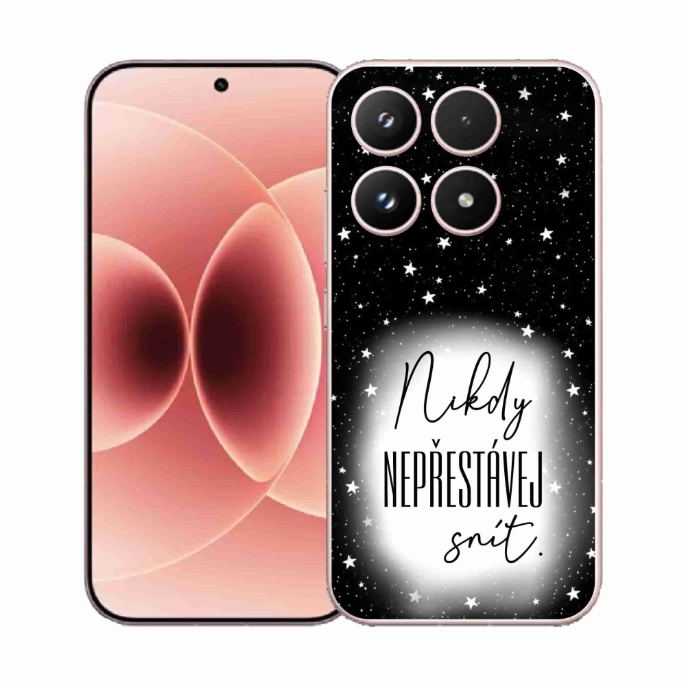 Gél borító mmCase a Xiaomi 17 - idézet 1 fehér és fekete háttérrel