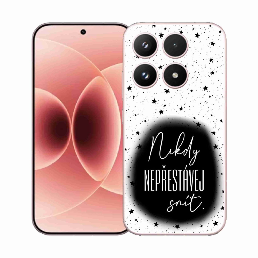 Gél borító mmCase a Xiaomi 17 - idézet 1 fekete és fehér háttérrel