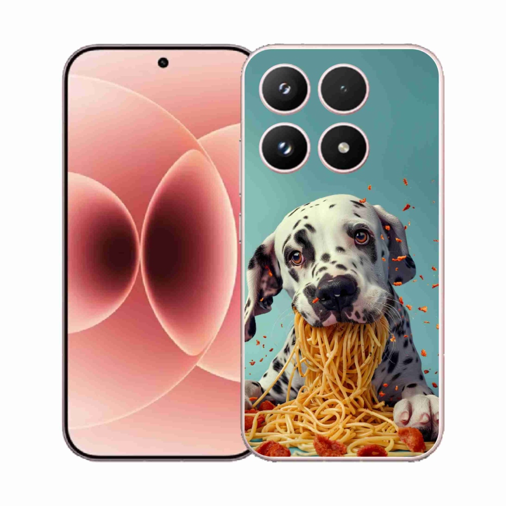 Gél borító mmCase a Xiaomi 17-hez - Dalmata és spagetti