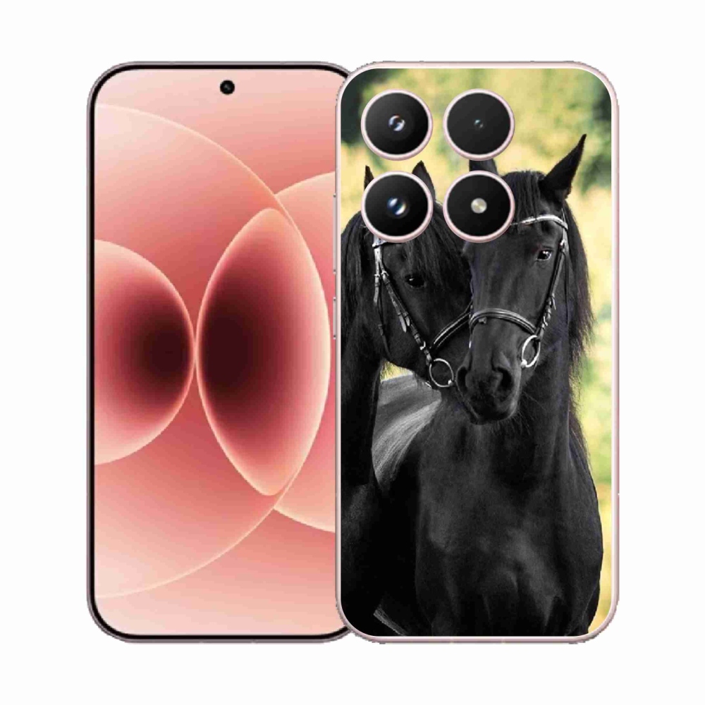 Gél borítás mmCase a Xiaomi 17 - két fekete lóhoz