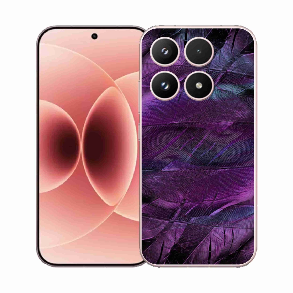 Gél borítás mmCase a Xiaomi 17 - lila tollakhoz