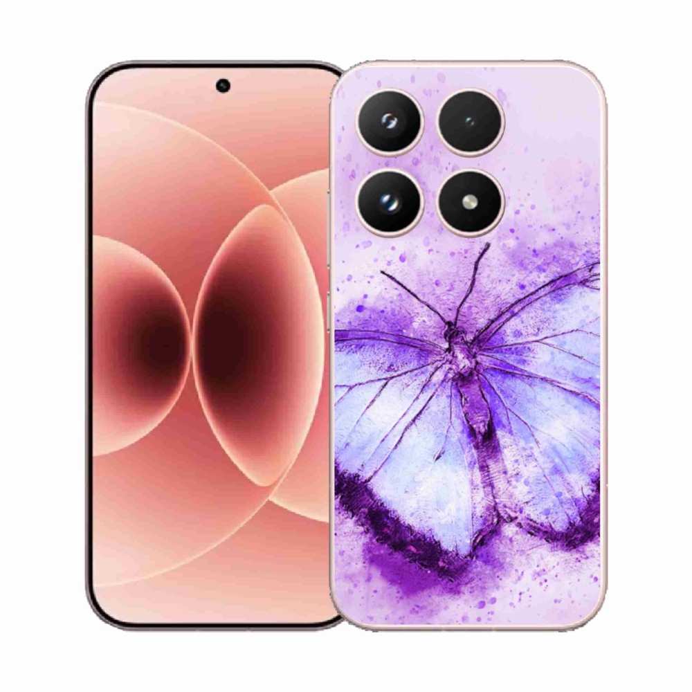 Gél borító mmCase a Xiaomi 17 - lila pillangóhoz