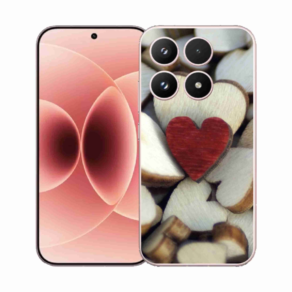 Gél borító mmCase a Xiaomi 17-hez - gravírozott piros szív