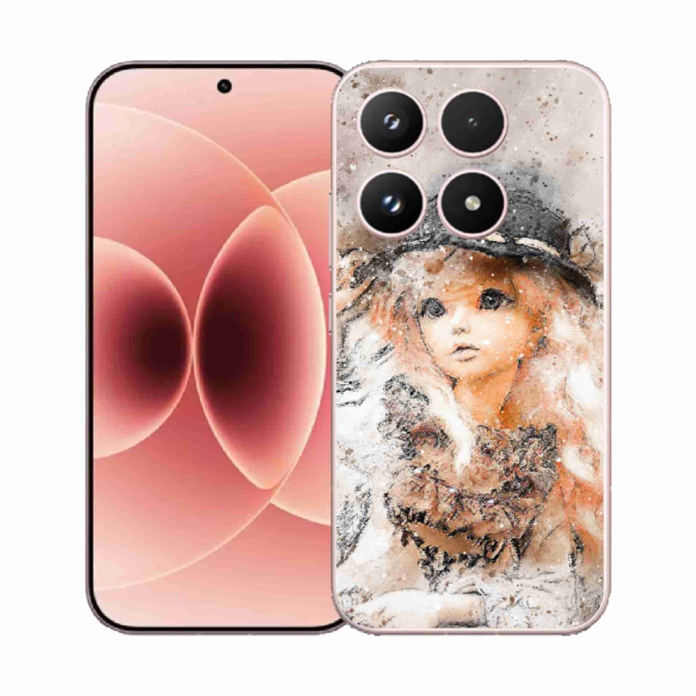 Gél borító mmCase a Xiaomi 17-hez - lány sapkával