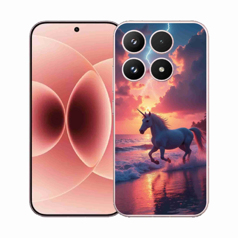 Gél borító mmCase a Xiaomi 17-hez - egyszarvú a tengerparton