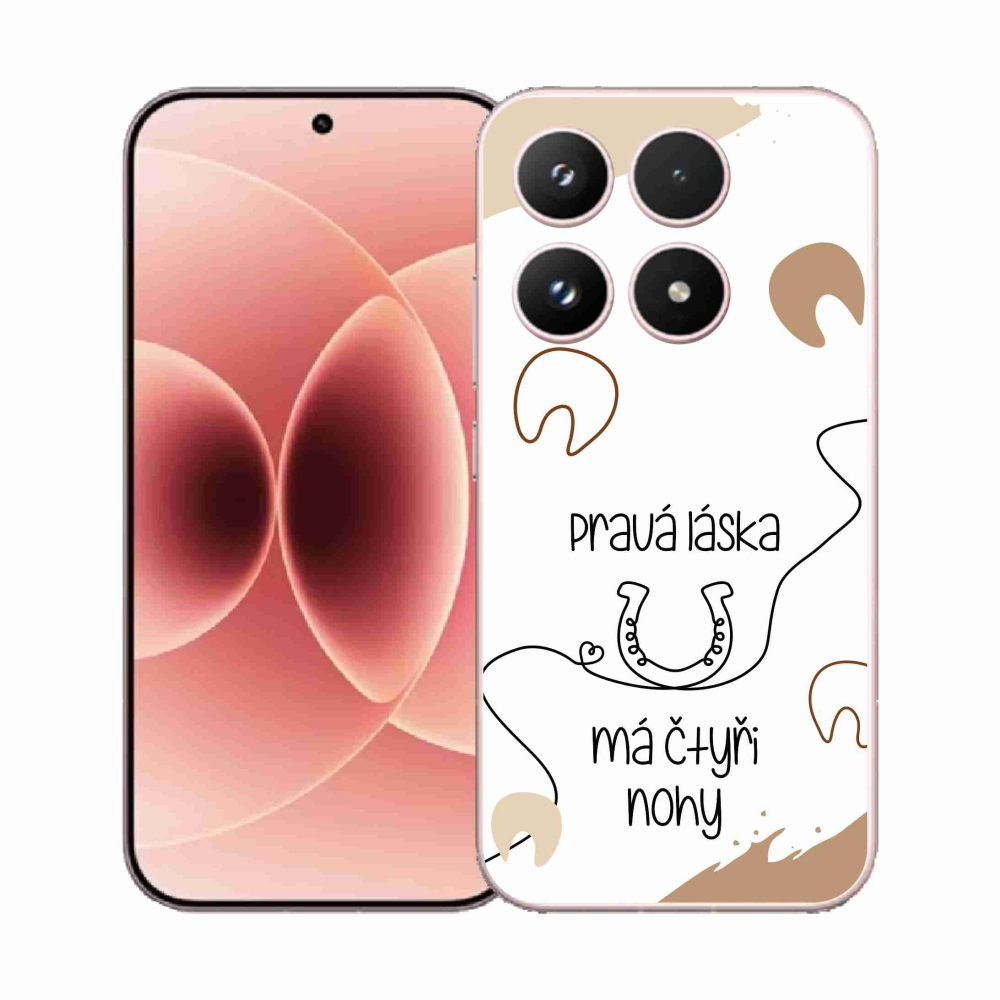 Gél borító mmCase a Xiaomi 17 - ló motívum fehér háttérrel