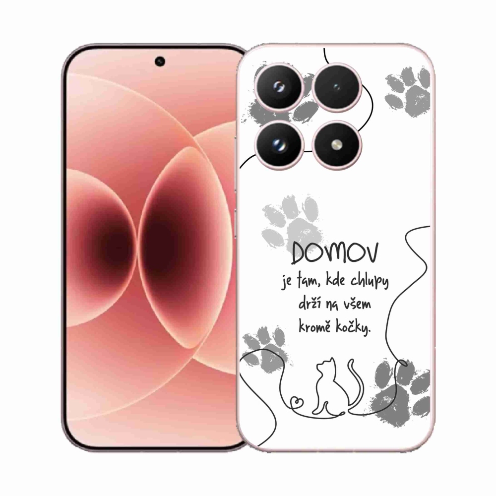 Gél borító mmCase a Xiaomi 17-hez - macska motívum fehér háttérrel