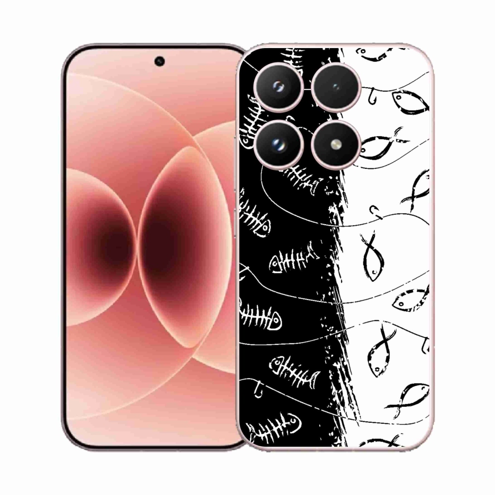 Gél borító mmCase a Xiaomi 17 - csontvázak és halak számára