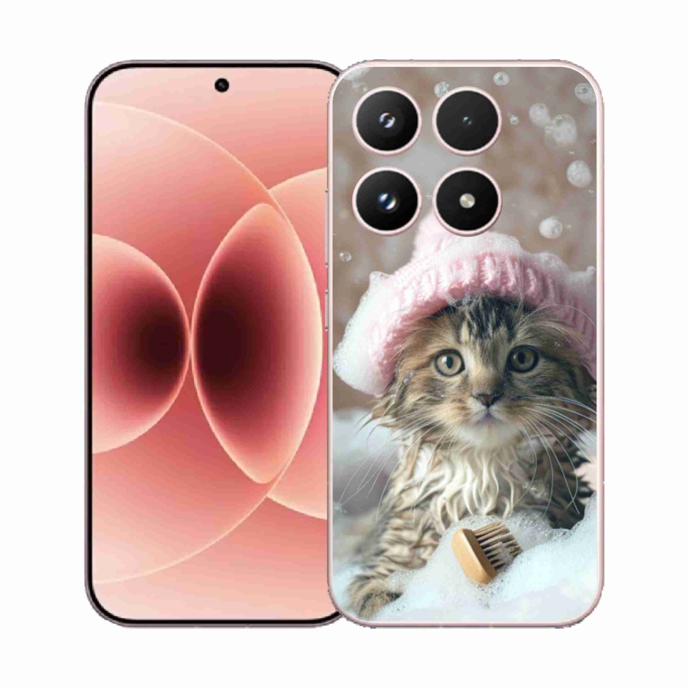 Gél borító mmCase a Xiaomi 17 - cica és fürdő számára