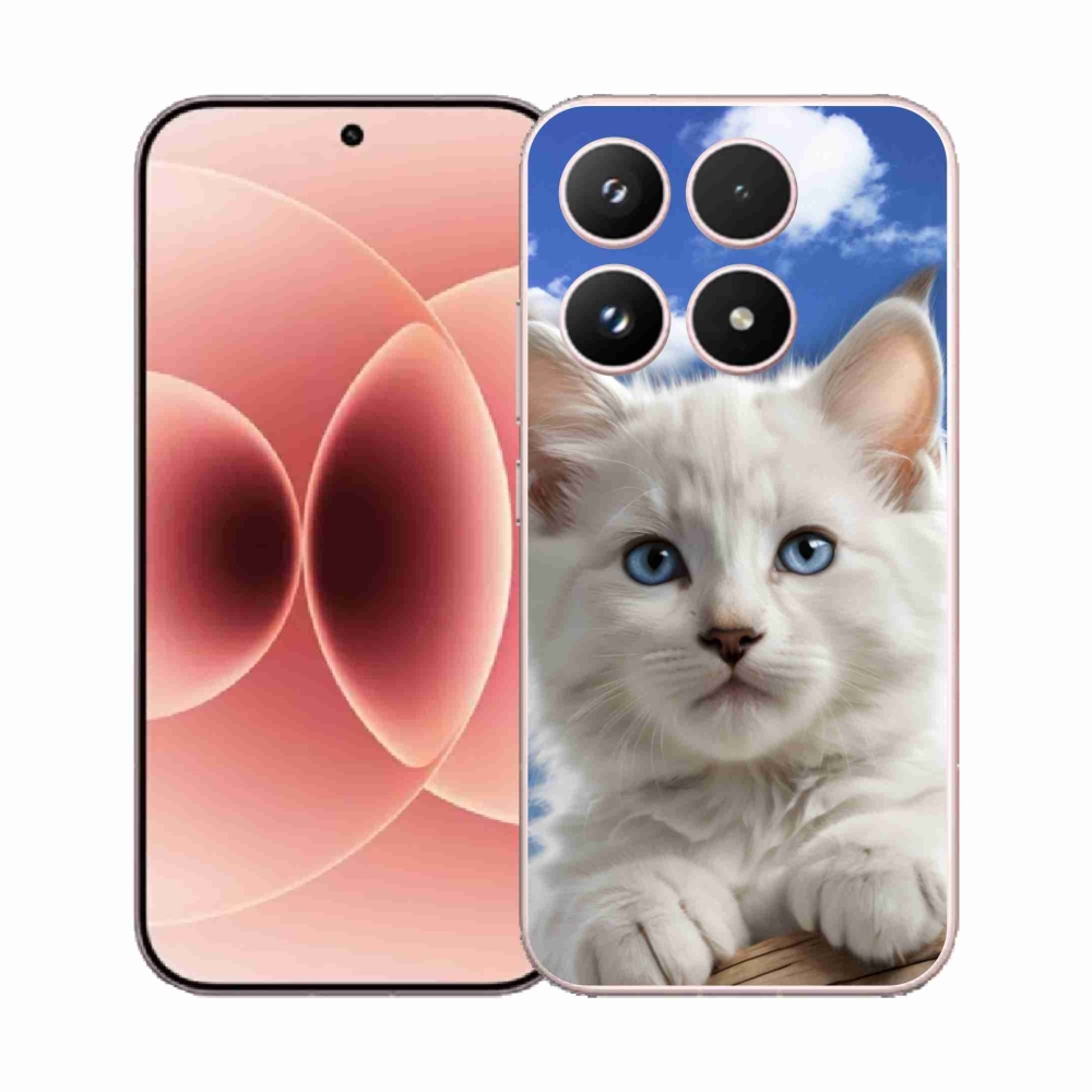 Gél borító mmCase a Xiaomi 17-hez - cica és felhők