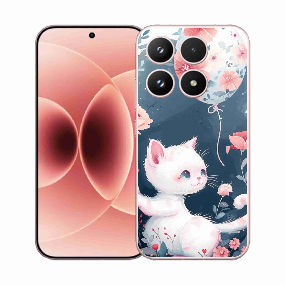 Gél borító mmCase a Xiaomi 17-hez - cica lufival