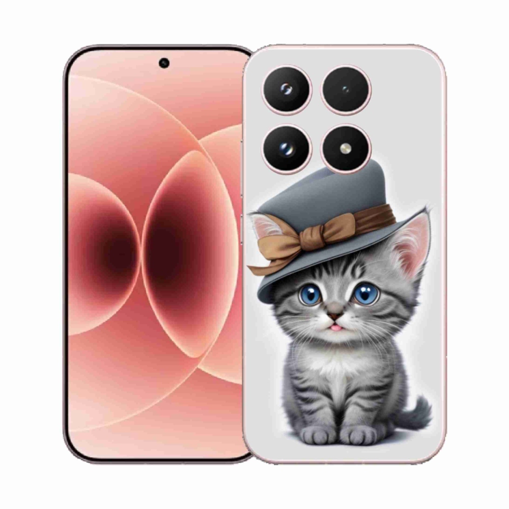 Gél borító mmCase a Xiaomi 17-hez - cica sapkával