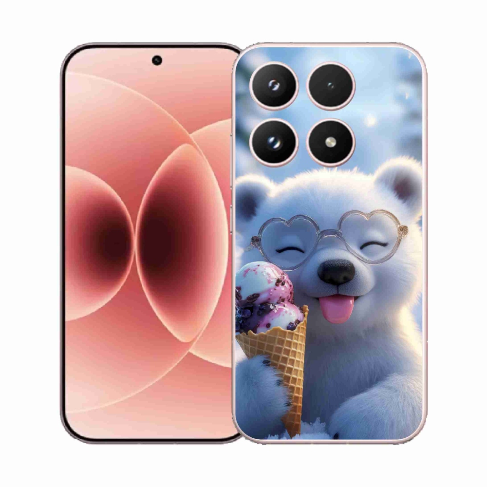 Gél borító mmCase a Xiaomi 17-hez - mackó fagylalttal