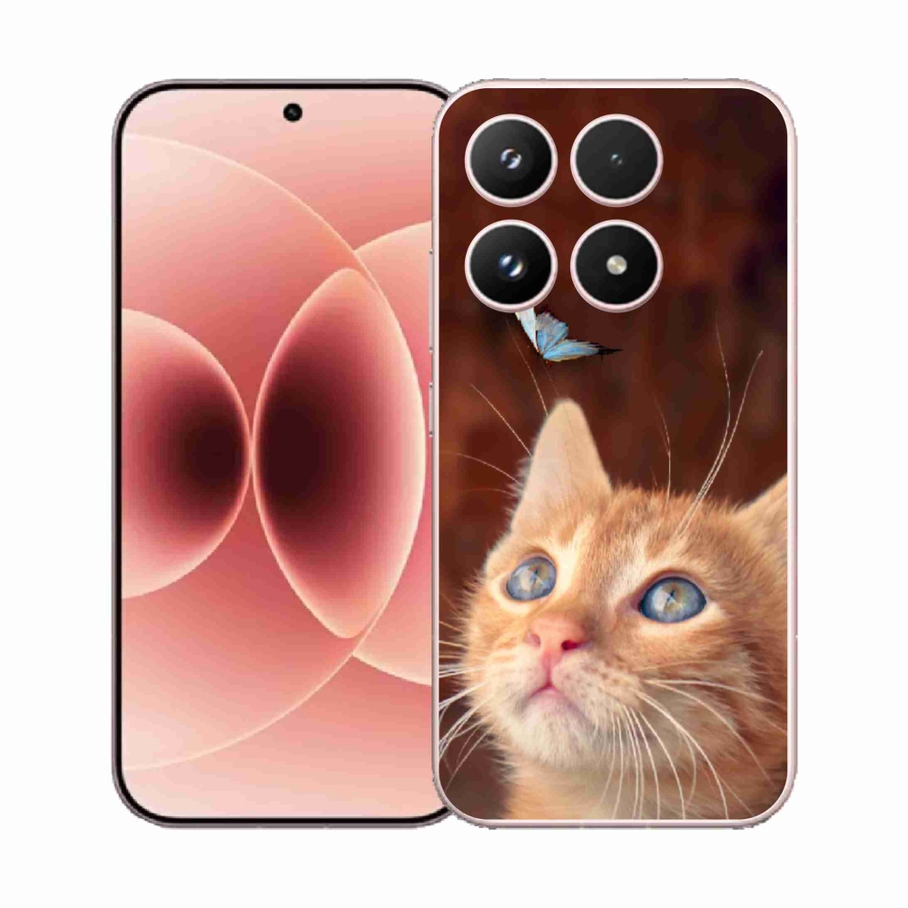 Gél borító mmCase a Xiaomi 17-hez - pillangó és cica