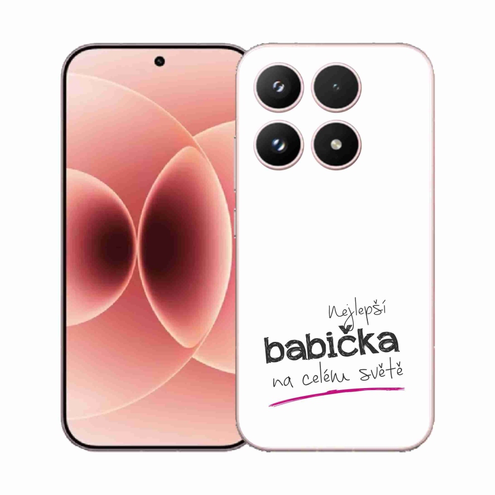 Gél borító mmCase a Xiaomi 17 - a legjobb nagymama 4 fehér háttérrel